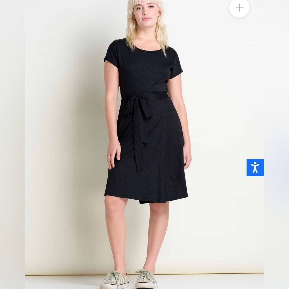 Toad & Co Cue Wrap short sleeve dress size small